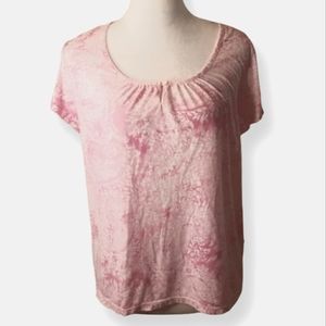 🦋Lauren Ralph Lauren Pink & White Mottled Top